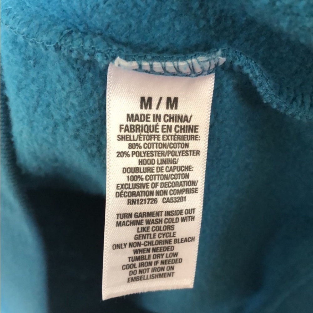 Aeropostale Zipper Hoodie Sweatshirt Cerulean Blue White Gray Jacket Coat Gift M - Picture 5 of 16